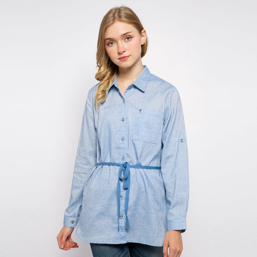 KEMEJA Cressida Ladies Blue Shirt - LYKML.DB787B