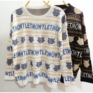 เสื้อไหมพรมฉลุแฟชั่นทอลาย แขนยาว