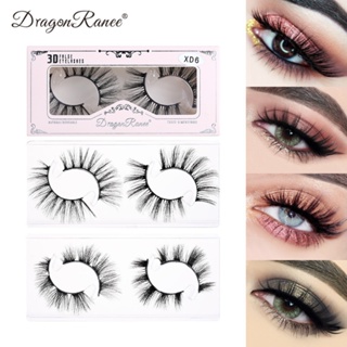 DRAGON RANEE 2 Pairs Of 3D Curling False Eyelashes Natural Densified Clustered Barbie False Eyelashes Professional Makeup Tools Women Comestic