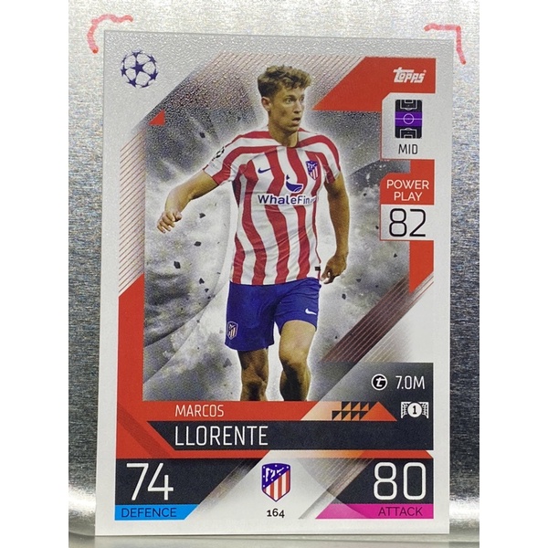 การ์ดนักฟุตบอล Marcos Llorente 2022/23 การ์ดสะสม Atletico de madrid แอตมาดริด การ์ดนักเตะ แอตเลติโก้
