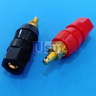 (1ชุด=ดำ1+แดง1) ปลั๊กลำโพง ขั้วต่อ ปลั๊กกล้วย ไบดิ้งโพส Banana Plug Terminal Binding Post #BP-Hex (หัวเดี่ยว)