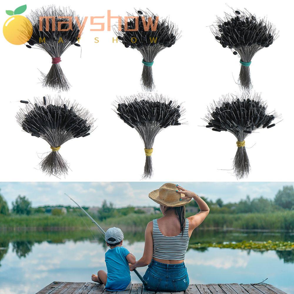 MAYSHOW ทุ่นลอยน้ำ ซิลิโคน ตัวเชื่อมต่อ สีดํา กันสายตก สําหรับตกปลา