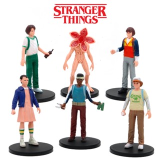 6cs/set Stranger Things Figure Will Dustin Demogorgon Ornament Cake Topper Kid Xmas Christmas Gift