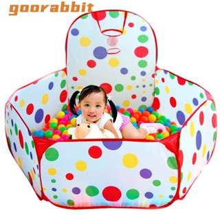 Goorabbit เต็นท์บ้านตุ๊กตา พับได้ พร้อมห่วง และลูกบอล ของเล่นสําหรับเด็ก