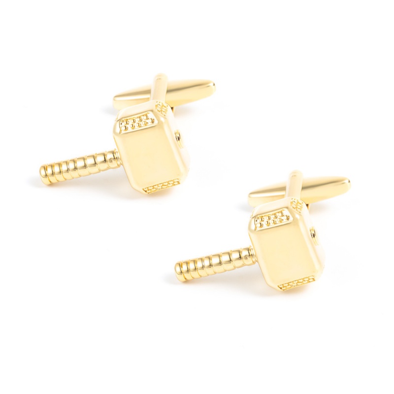 เครื่องประดับแฟชั่น Cufflinks ใหม่ High-End Electroplated Gold Silver Cufflinks Impactor ทองแดง Cuff