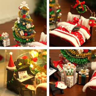 โมเดลบ้านไม้ มีไฟ Led 3d แฮนด์เมด สร้างสรรค์ ของเล่น ของขวัญวันเกิด คริสต์มาส
