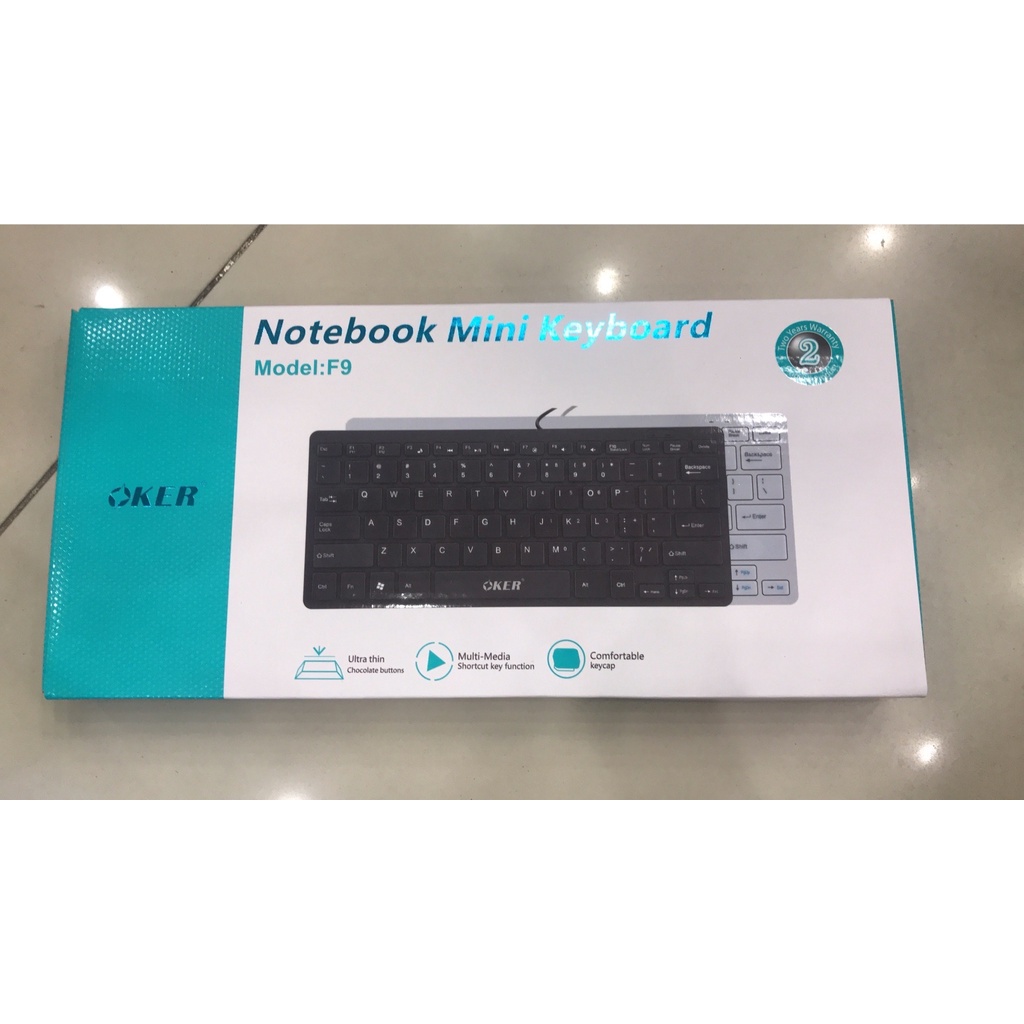 ส่งจากไทย มินิ คีย์บอร์ด Mini Keyboard Oker F9 Notebook mini Keyboard พร้อมส่ง