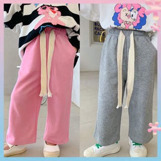 Girls 2022 Spring and Autumn new children Korean style casual pants baby girl children versatile pants fashionable wide-leg pants