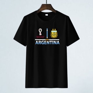 FIFA เสื้อยืด Unisex DISTRO T-Shirt Top Women And Men LOGO World Cup QATAR ARGENTINA Clothes Women And Men