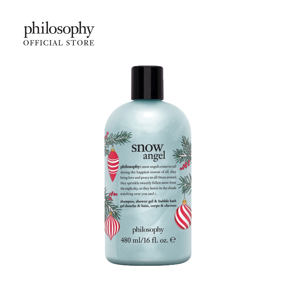 Shopee Thailand - Philosophy Snow Angel Shampoo, Shower Gel & Bubble Bath 480ml