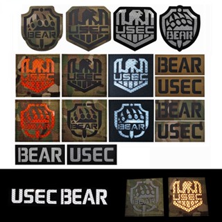 แผ่นสะท้อนแสง IR Escape จาก Tarkov USEC BEAR ภาษาอังกฤษ 3D สําหรับตกแต่งเสื้อแจ็กเก็ตยีน กระเป๋าเป้สะพายหลัง