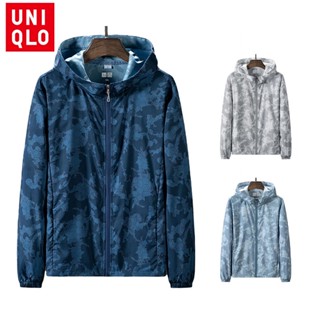 Uniqlo เสื้อแจ็กเก็ตกันแดด ระบายอากาศ พลัสไซซ์ สําหรับผู้ชาย