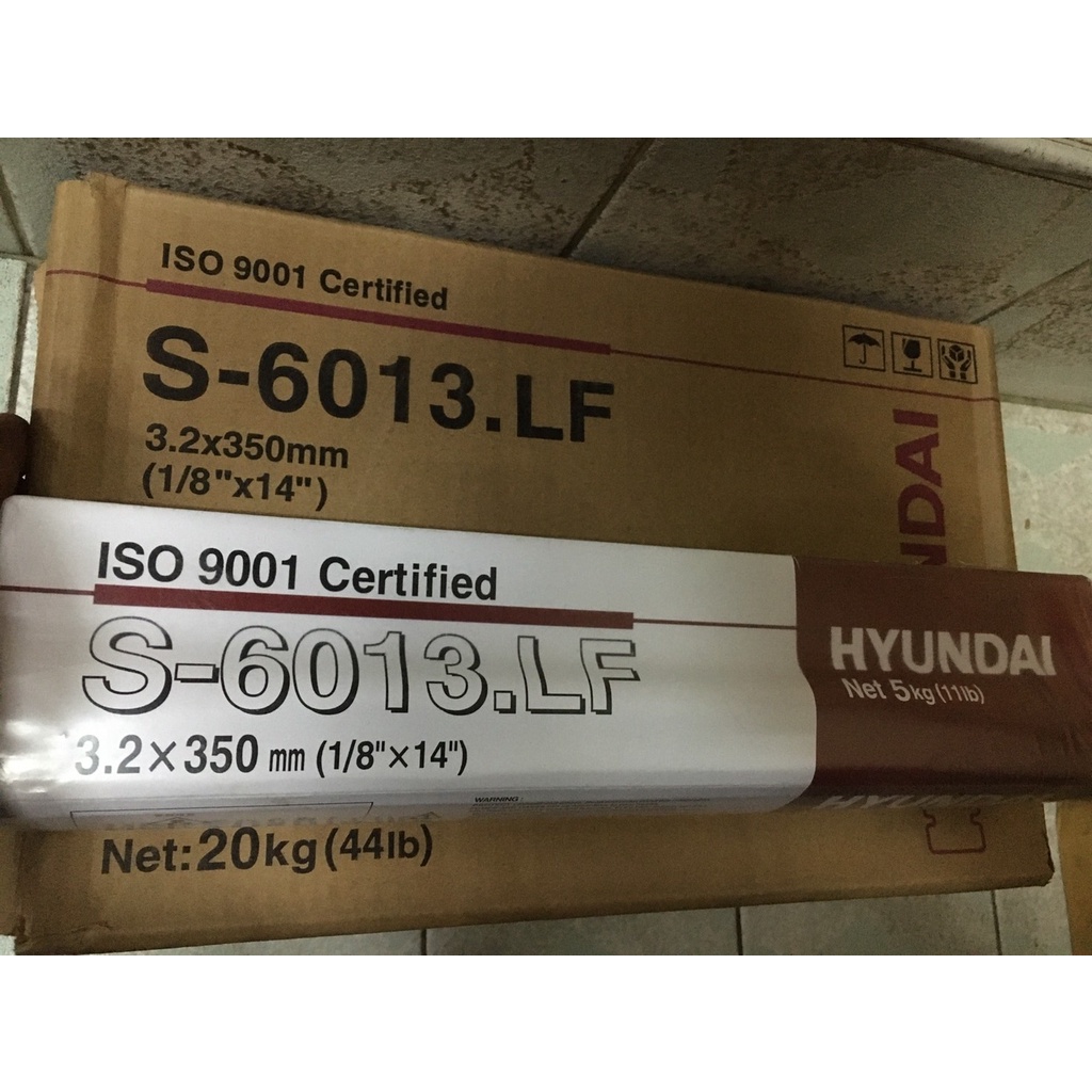 HYUNDAI ลวดเชื่อมไฟฟ้าฮุนได เกรด E6013 ลวดเชื่อมควันน้อย (LOW FLUME)  HYUNDAI รุ่น S-6013LF ขนาด 3.2x350mm.