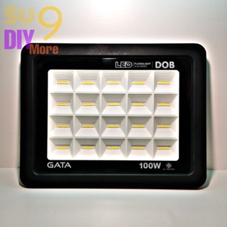 ไฟสปอร์ตไลท์ ไฟฟลัดไลท์ แอลอีดี LED Floodlight Slim DOB Series GATA 100W ขนาด 270x35x210 mm.