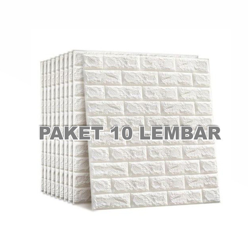 แพ็คเกจ 10 แผ่นของ MODERN 3D BRICK WALLPAPER โฟมสติกเกอร์ติดผนัง 3 มิติ