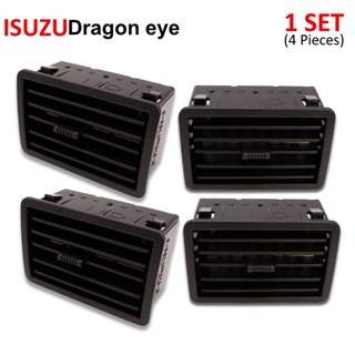 ช่องปรับแอร์ 4 ชิ้น สีดำ ใส่ อีซูซุ ดราก้อน อาย Isuzu Dragon Eyes ปี 1997-2002