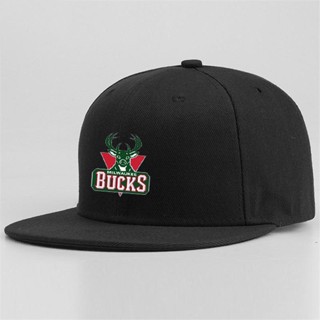 Milwaukee Bucks หมวกเบสบอล หมวกกีฬา หมวกกอล์ฟ ตาข่าย ปรับได้ สําหรับทุกเพศ ทุกวัย