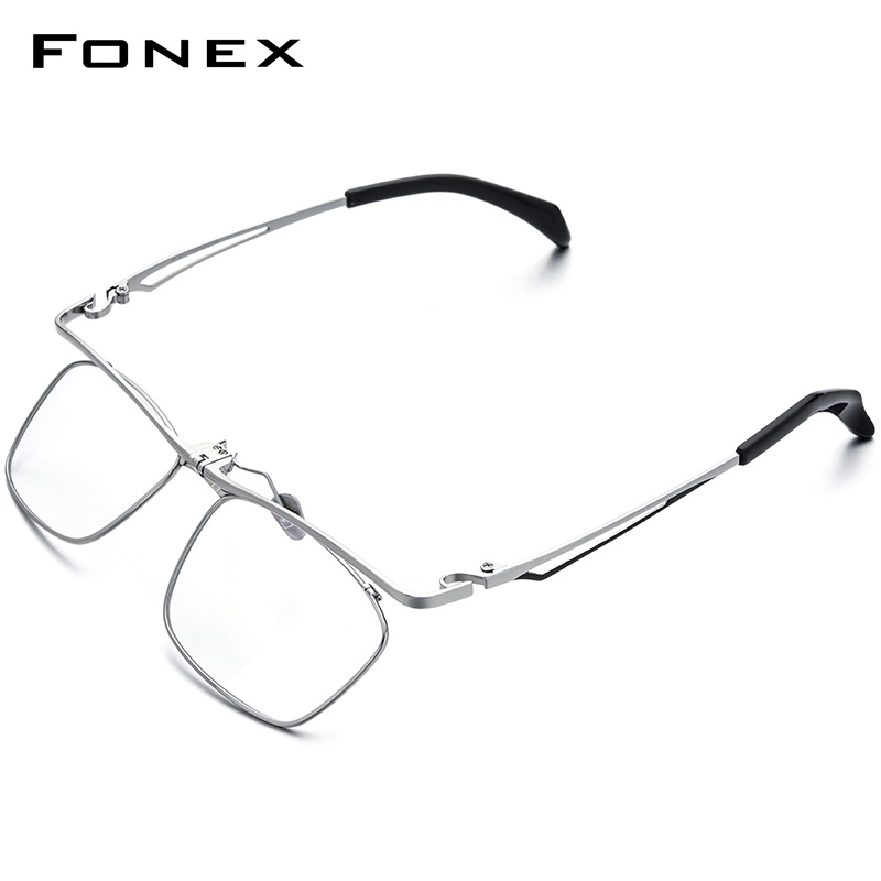 Fonex 180° แว่นตา กรอบไทเทเนียม ทรงสี่เหลี่ยม สไตล์เกาหลี สําหรับผู้ชาย F8043
