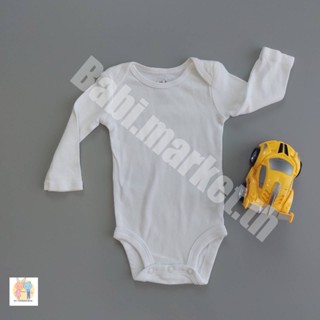 บอดี้สูทเด็ก Unisex สีขาวพื้น แขนยาว คาร์เตอร์ Carters ของใหม่