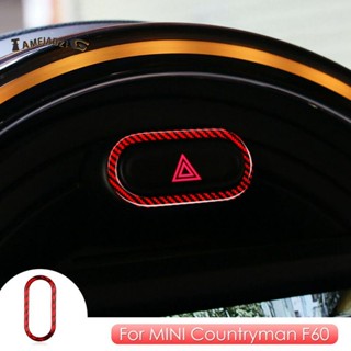 ฝาครอบไฟเตือน คาร์บอนไฟเบอร์ สีแดง สําหรับ MINI Cooper F55 F56 Countryman F60