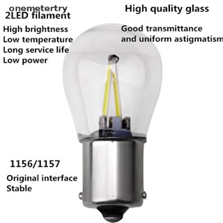 Onem หลอดไฟเบรก 1156 1157 LED COB สําหรับจอดรถยนต์ 2 ชิ้น