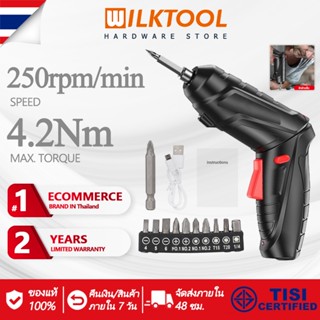 Wilk Tool 12pcs สว่านไฟฟ้า สว่านไร้สาย ไขควงอเนกประสงค์ สว่านไฟฟ้ามุมปรับได้ ไขควงไฟฟ้าขนาดเล็ก สว่านไฟฟ้าไร้สาย ไขควงไร้สาย สว่านไฟ