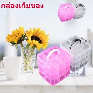 [ลดล้างสต๊อก]Health &amp; Beauty Home Storage Box กล่องพลาสติก 3 ชั้น แบบพกพา สำหรับเก็บเครื่องประดับและเครื่องสําอาง