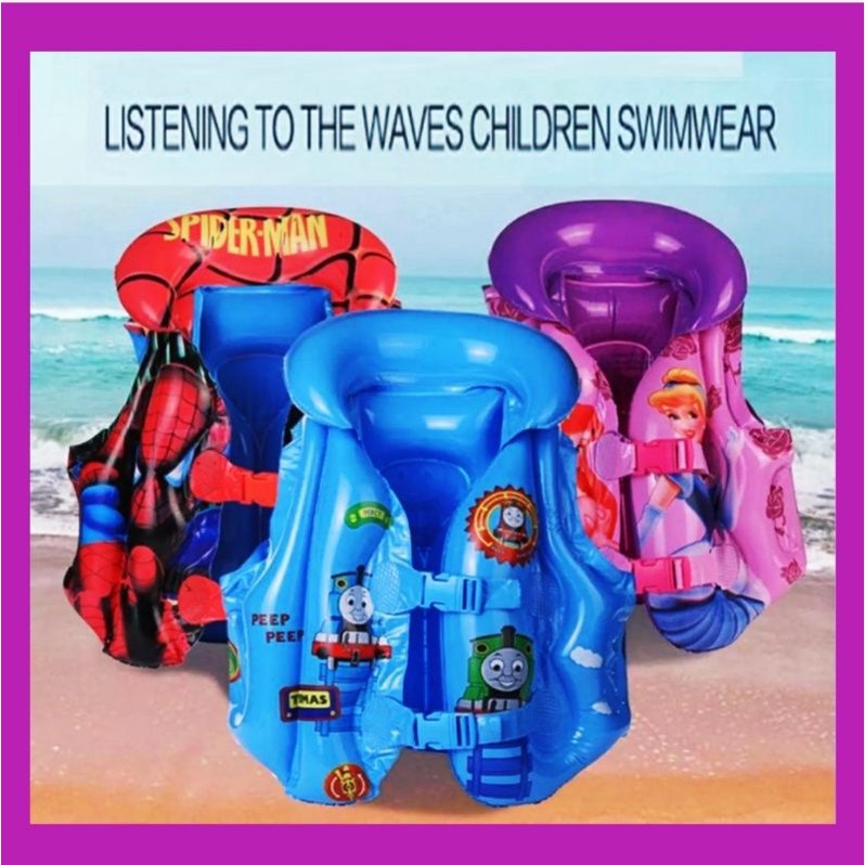 ◊┋Children Safety Jacket Swimming Suit Inflatable Kids Safety Baby Life Swimming Vest Jacket Baju Pelampung Berenang Bu #8