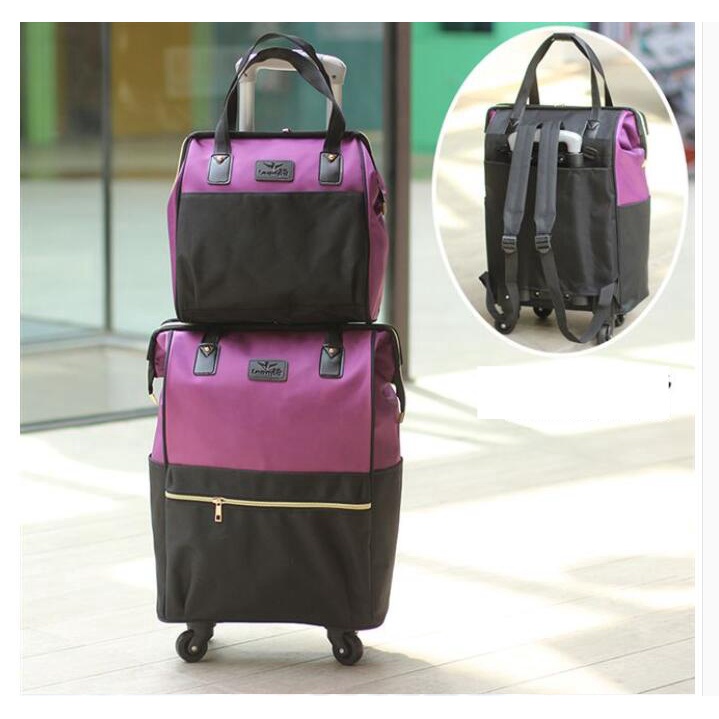 women trolley backpack carry on Luggage bags women wheeled Bags rolling backpack travel Trolley Bags on wheels Trolley S