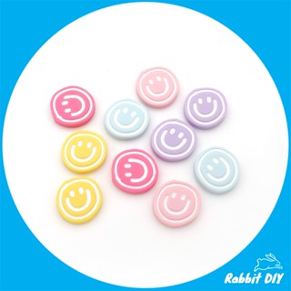 เรซิ่น หน้า Smiley ขนาด 2 ซม. มี 5 สี (แพ็กรวม 10 ชิ้น)