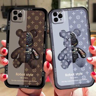 เคสมือถือ แบบกระจก ลายการ์ตูนหมี น่ารัก สำหรับ IPhone 11 12 Pro Max ProMax 7 8 Plus X Xs Xr XsMax 13 13Pro 13promax