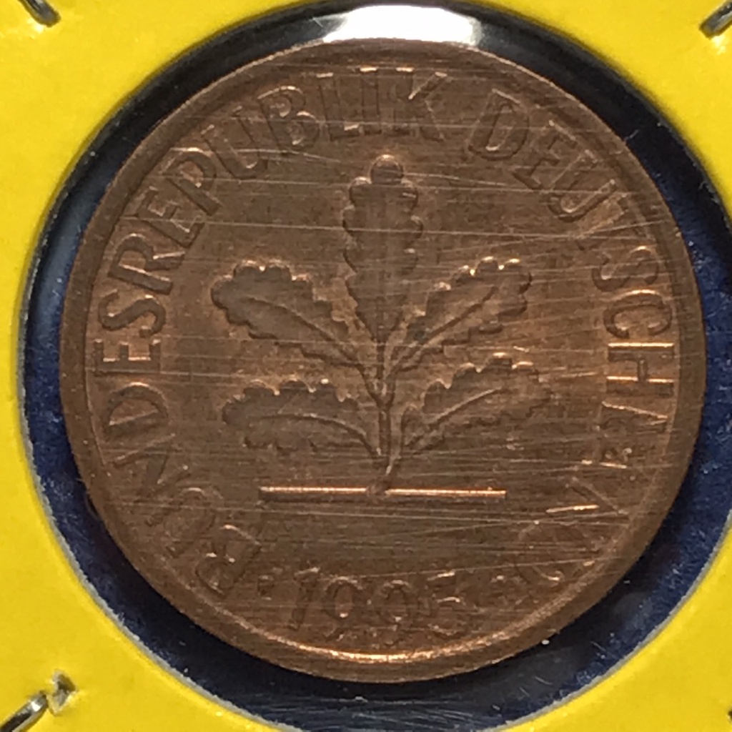 เหรียญรหัส15618 ปี 1995A เยอรมัน 2 PFENNIG เหรียญต่างประเทศ เหรียญสะสม เหรียญหายาก