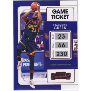 [Panini] Panini Contenders NBA Basketball 21-22 Game Ticket