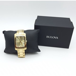 นาฬิกา BULOVA MENS 97D107 DIAMOND ACCENT 32 MM QUARTZ พร้อมกล่อง (สภาพดี)