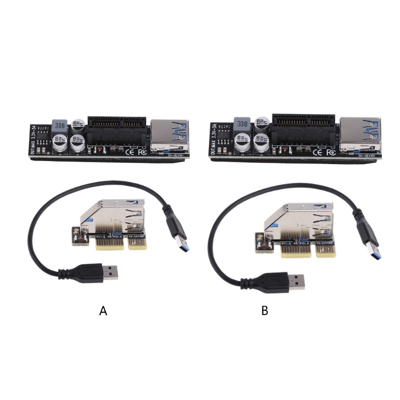 Btsg PCI-E 1x ถึง PCI-E 1x การ์ดอะแดปเตอร์ PCIE เป็น PCI สําหรับ Express Converter USB3 0 กราฟ