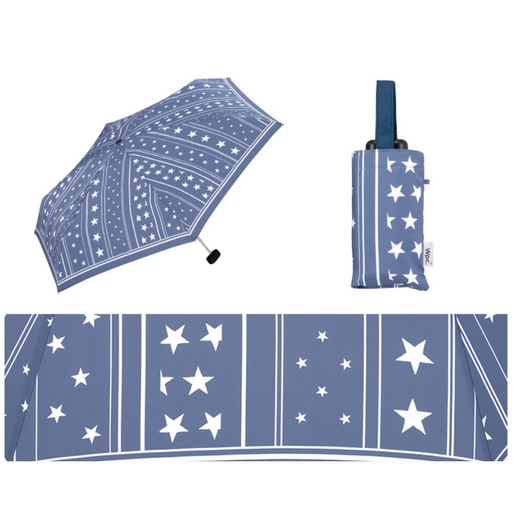 พร้อมส่ง wpc.ร่มพับได้ กันUV Folding Umbrella Star Scarf Mini  Water Repellent Rain or Shine UV