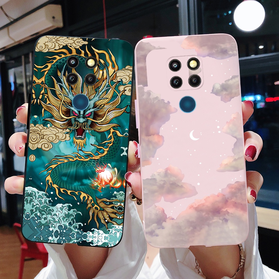 เคส Huawei Mate 20 HMA-L09 HMA-L29 ซิลิโคนนิ่ม TPU เคสโทรศัพท์ลายมังกรสุดเท่ 6.53 นิ้ว