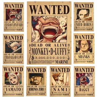 โปสเตอร์กระดาษคราฟท์ ลาย one piece luffy gear 5 nika สไตล์วินเทจ สําหรับติดตกแต่งผนังห้องนอน รูปภาพ