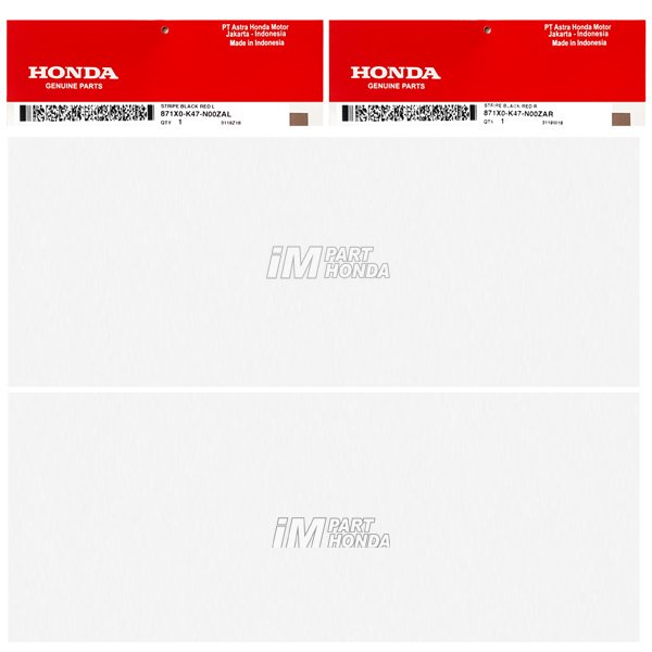 MERAH 871X0-K47-N00ZAL 871X0-K47-N00ZAR สติกเกอร์ใบมีด 125 FI R 2014 สีดําสีแดง WINNING สีแดง 1 ชุด