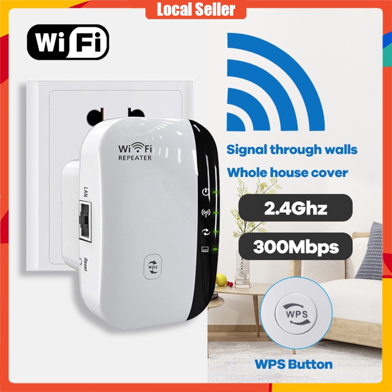 【สินค้าพร้อมส่ง】Wifi Repeater 300 Mbps ตัวกระจายสัญญาณไวไฟ Wireless WIFI ตัวรับสัญญาณ ตัวดูดเพิ่มความแรงสัญญาณไวเลส