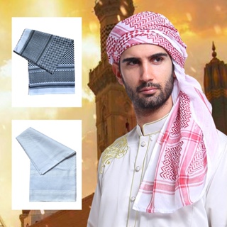 อาหรับหัวผ้าพันคอ Keffiyeh ตะวันออกกลางทะเลทราย Shemagh Wrap มุสลิม Headwear อาหรับเครื่องแต่งกาย Accessories