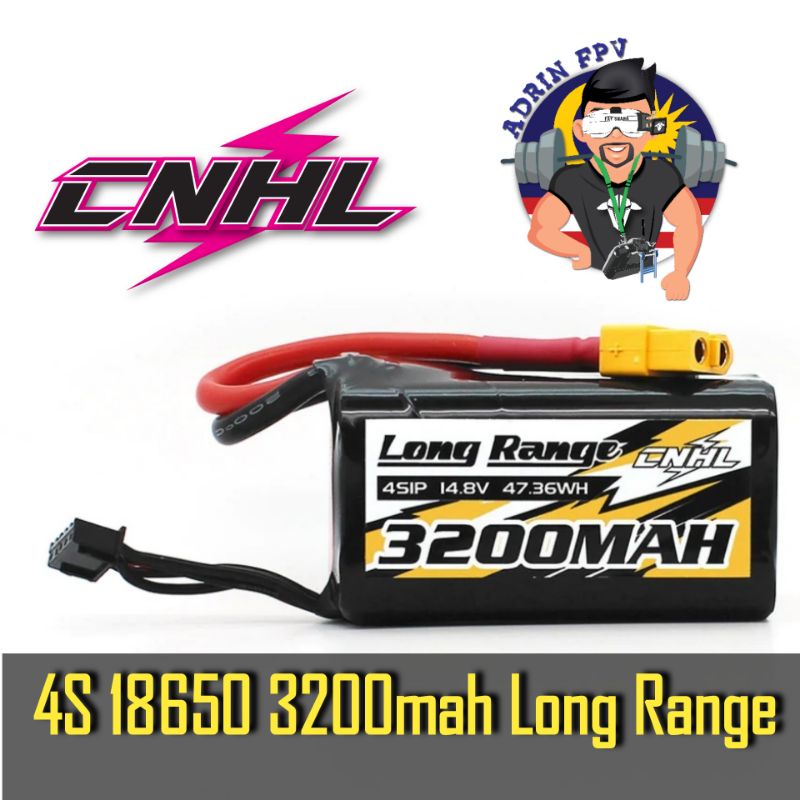 CNHL 18650 DLG 4S1P 3200mAh 14.8V 3C Li-ion Long Range Pack XT60 ปลั๊ก Liion