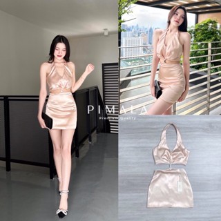 เดรสสายคล้องคอ (B645) pimala