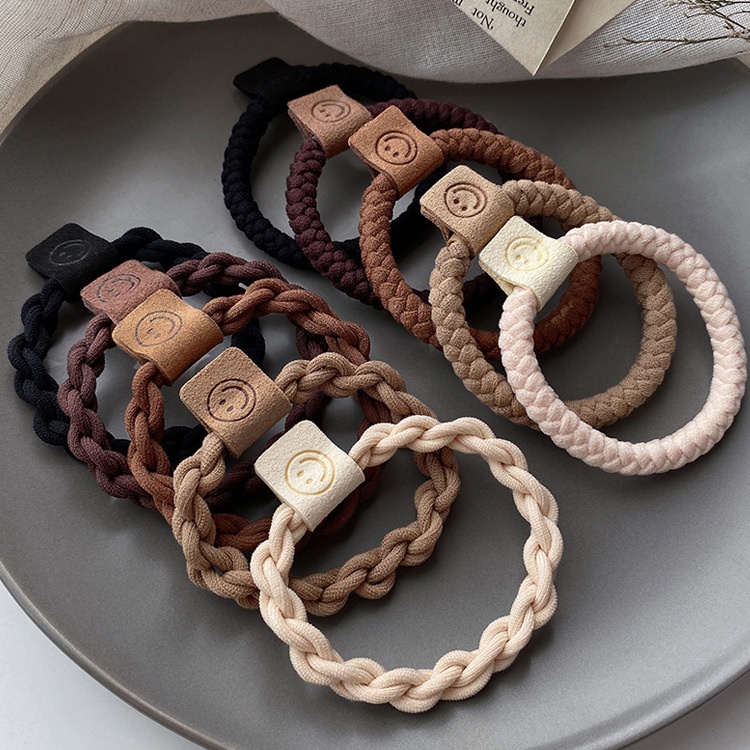 ยางรัดผมหางม้า ลายหน้ายิ้มน่ารัก เครื่องประดับ สําหรับผู้หญิง 2022