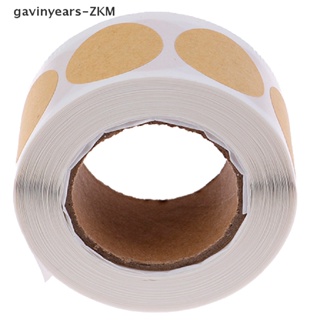 [gavinyearsmx] สติกเกอร์ฉลากเปล่า ทรงกลม DIY สําหรับบรรจุภัณฑ์ 500 ชิ้น ต่อชุด [mx]