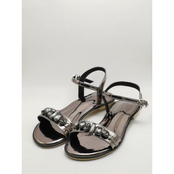 A49รองเท้ารัดส้น Kwintra รุ่น Sandals Blink สีเทาเมทาลิค