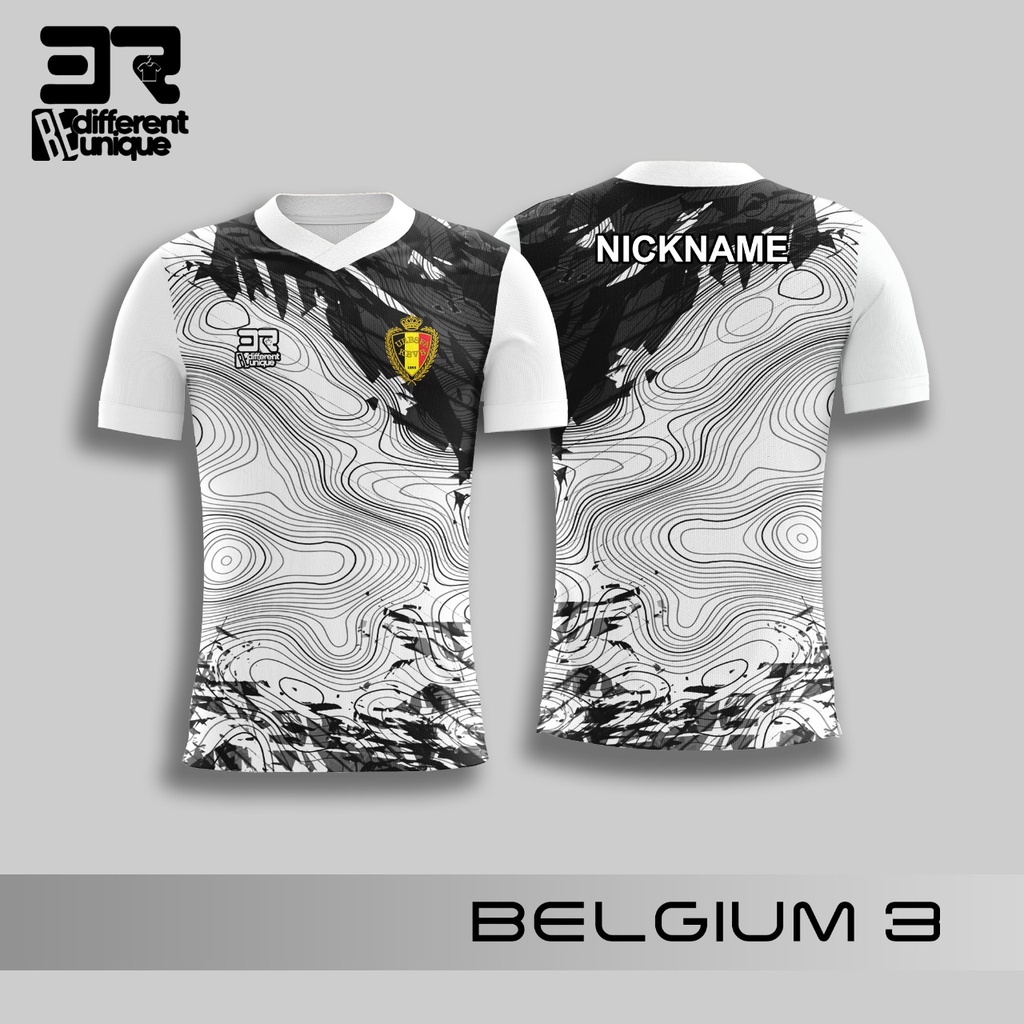 WORLD FOOTBALL JERSEY - BELGIUM 3 / FOOTBALL JERSEY / FOOTBALL SHIRT / KIDS JERSEY / ADULTS / JUMBO 