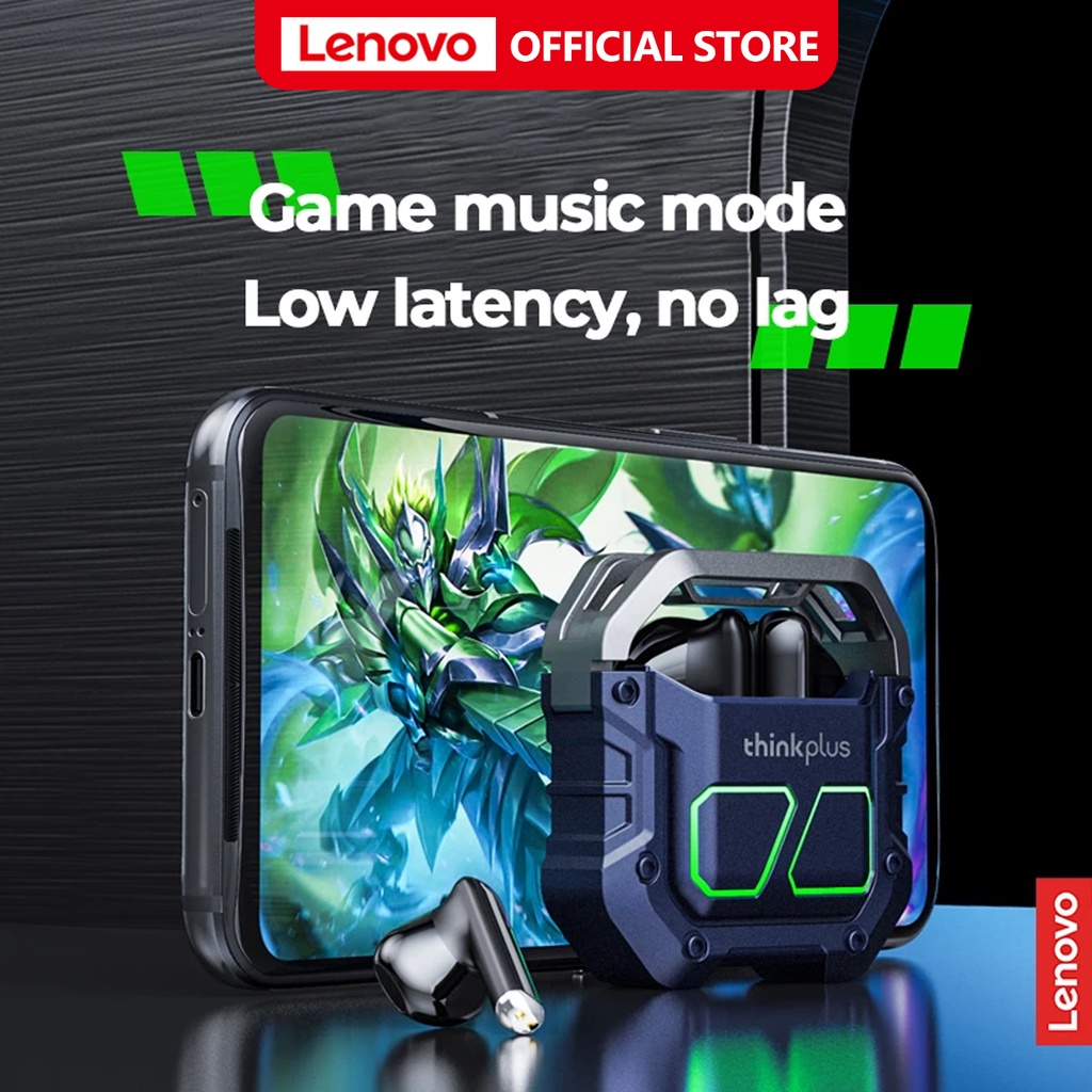 Lenovo XT81 หูฟังเกมมิ่ง Low latency TWS หูฟังไร้สาย Bluetooth 5.3 หูฟัง Earphone Gaming With Mic True Wireless Headset Handfree Earbuds Audio