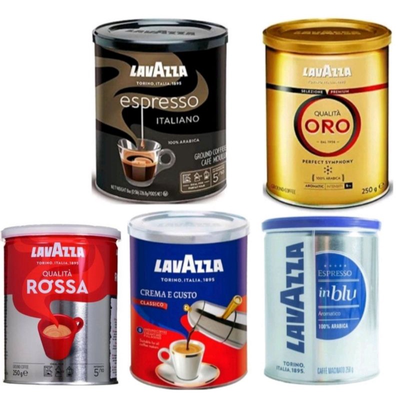 กาแฟคั่วบด LAVAZZA จากอิตาลี​ อาราบิก้า100% ขนาด 250g มีทั้งแบบที่บดแล้วและแบบเม็ด