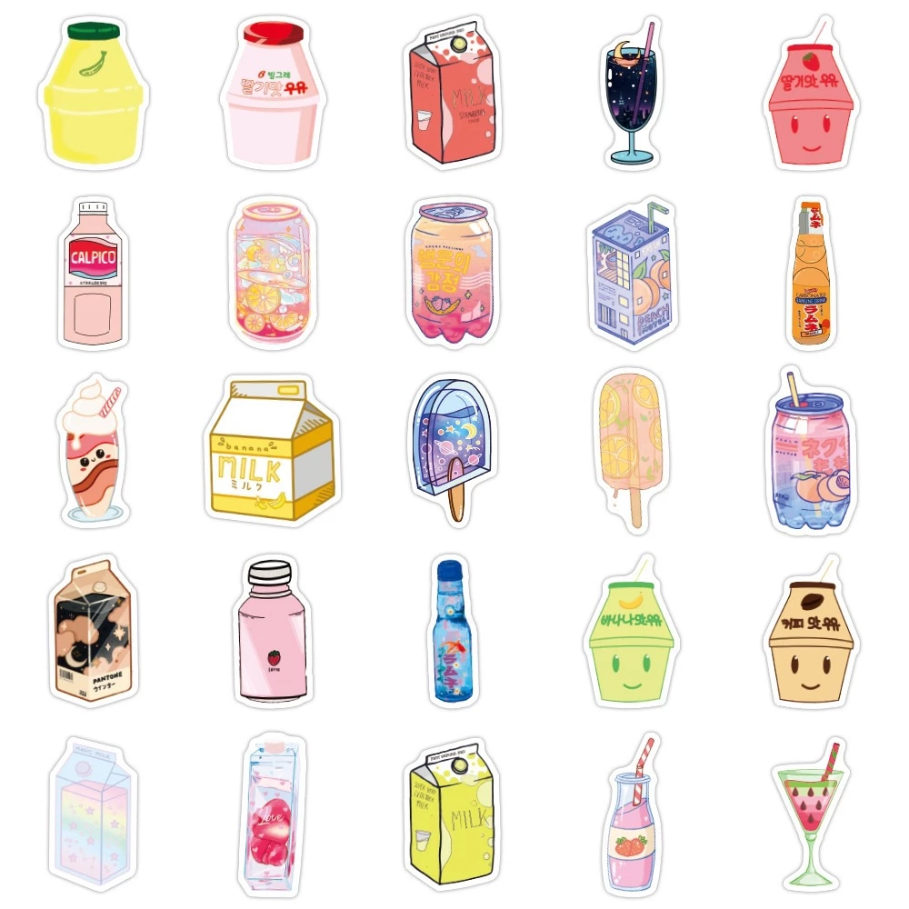 สติกเกอร์กันน้ำ ALLEY STARBUCK COCO KOI MILKTEA โดนัท 50ชิ้น thumbnail 10